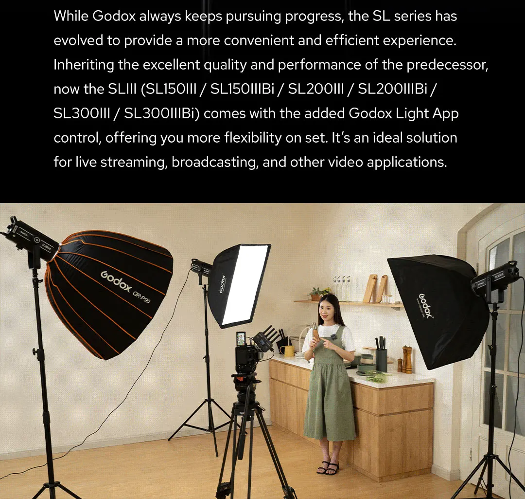 SL150III SL150IIIBi SL150III Bi LED Video Light 160W 2800-6500K Bi-Color Bowens