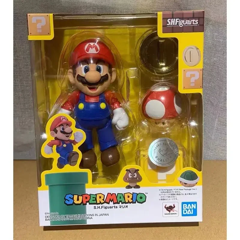 

Original BANDAI S.H.Figuarts Mario Super Mario Brothers In Stock Anime Figures Model Toys