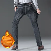 2024 hommes hiver classique affaires qualité célèbre marque polaire pantalon droit hiver thermique chaud en peluche Stretch jean 6