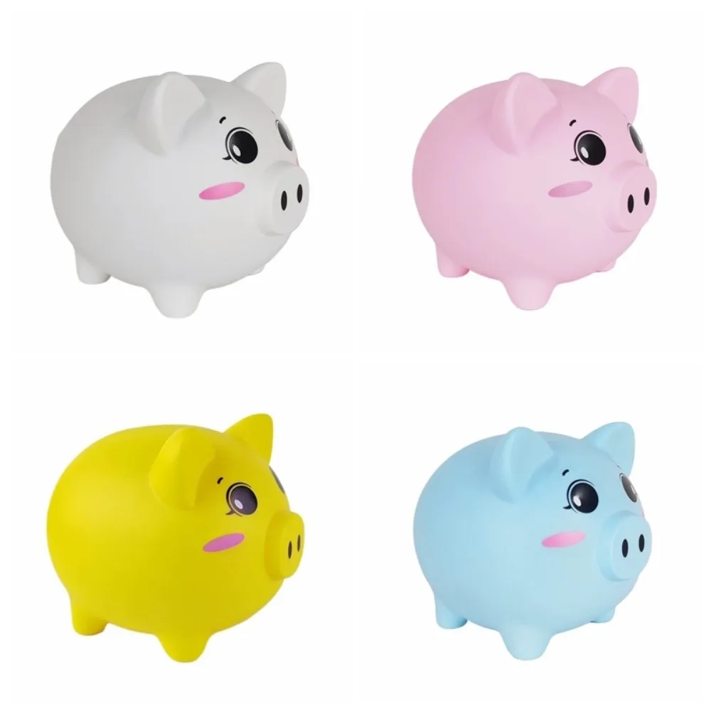 Anti Drop Pig Piggy Bank Savings Tank Large Capacity Cartoon Pig Money Boxes Decorative Model Pig Model Piggy Bank Coins Cash