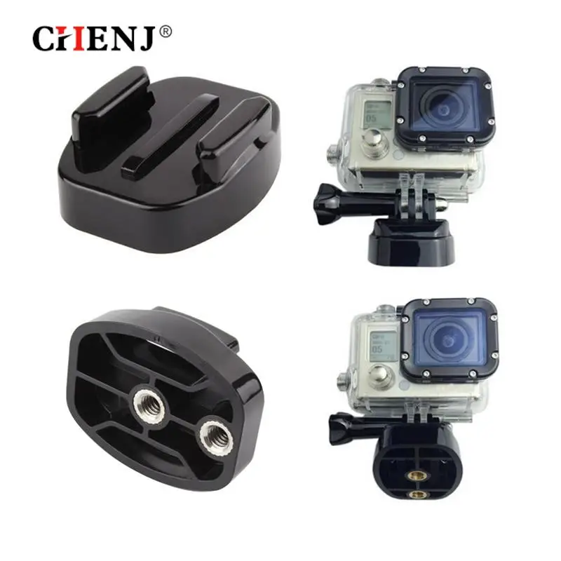 

New Quick Release Plate Tripod Bracket Base Mount For GP Camera Accessories Black Type Release Base Mount with 1/4 inch Nuts