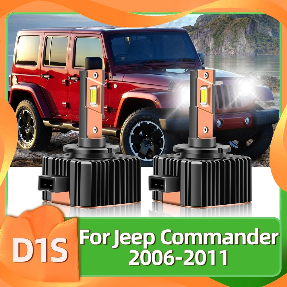 

Roadsun 2PCS Led Headlight Bulbs D1S Car Lamp 35000LM 110W 12V Hid Retrofit Kit For Jeep Commander 2006 2007 2008 2009 2010 2011