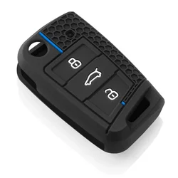 Premium Car Remote Key Case Cover - Sleek and Durable Protection (Blue)