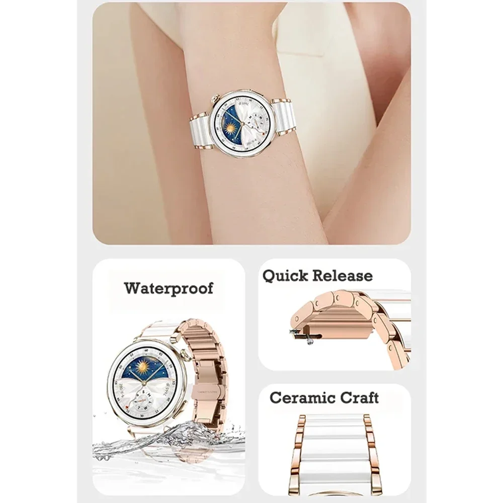 18 مللي متر السيراميك حزام لساعة هواوي GT5/4 41 مل...