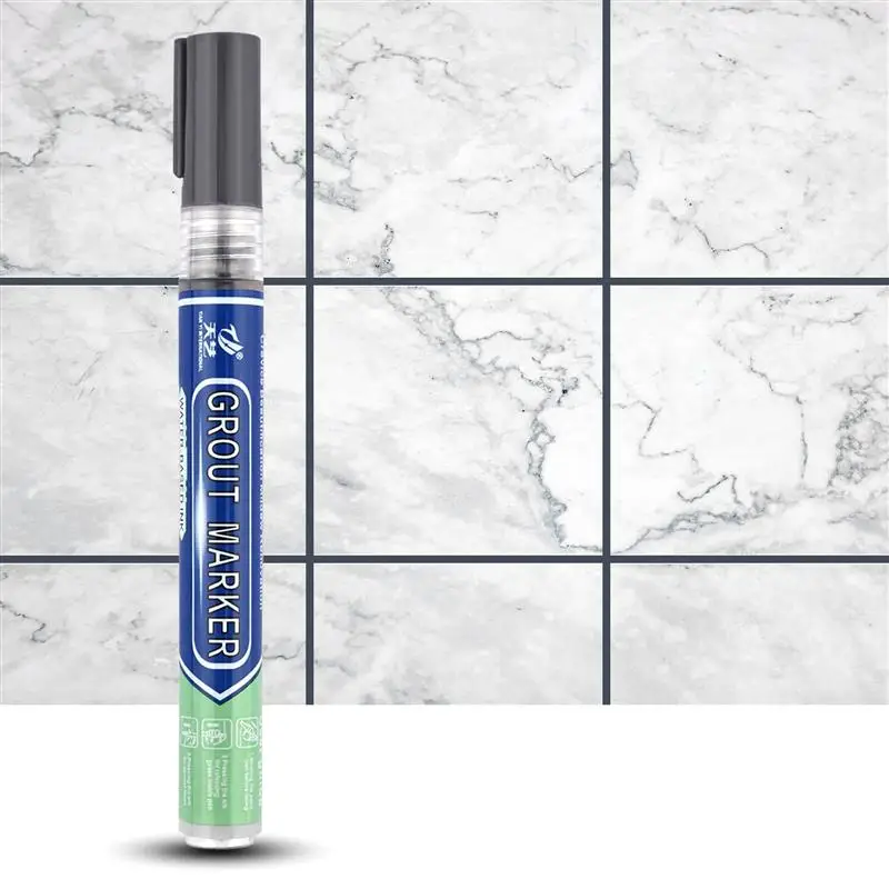 White Waterproof Tile Grout Repair Pen for Bathroom and Floor Decontamination