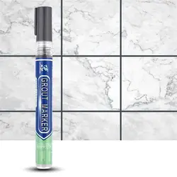 White Waterproof Tile Grout Repair Pen for Bathroom and Floor Decontamination (Black Grey)