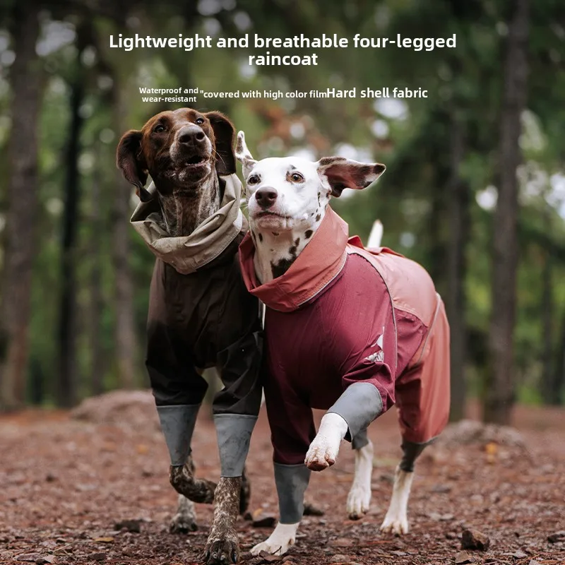 Waterproof 4legged Dog Raincoat Outdoor Jacket for Pet Dogs Dirt and Water Proof Warm Clothes Pet Products Supplies Accessories