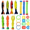 Children Diving Toys Summer Swimming Pool Outdoors Sports Water Playing Toy Set Beach Toys Diving Fish Seaweed Kids Gifts TMZ 4