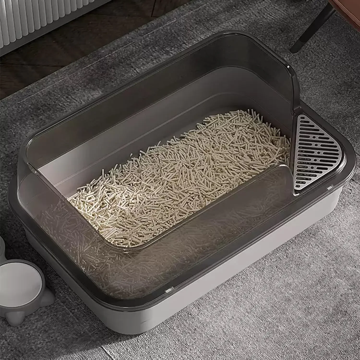 Favourite At Litter Box with Cat Litter Scoop Cat Litter Box Oversized Toilet Splash-Proof Fully Open Cat Litter Box