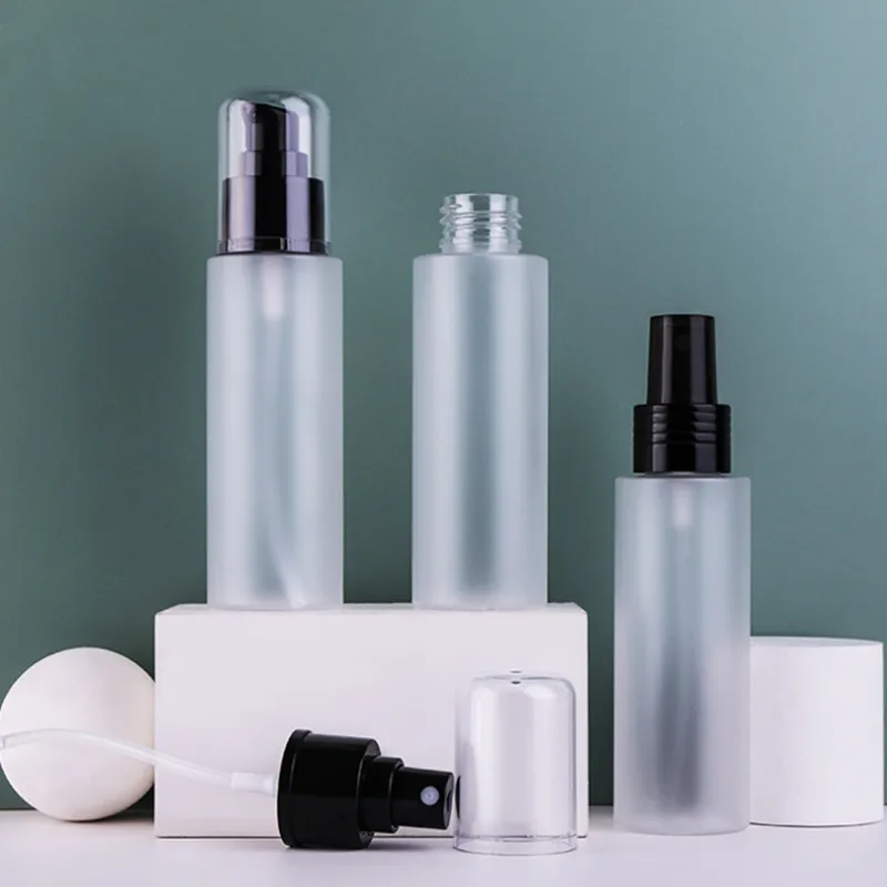 10/30/50pcs 100ml Frosted PET Lotion Bottle Spray Bottle With Cover Toner Water Empty Cosmetic Container