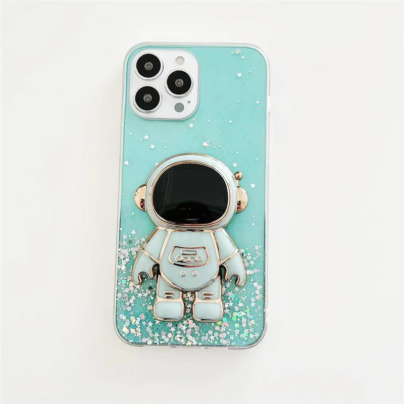 Paillettes étoiles astronaute pli support pour téléphone coque de téléphone sur pour Xiaomi redmi note 5 s2 7a 8a 6a k20 30 40 poco x3 m3 f3 souple_voghion.com