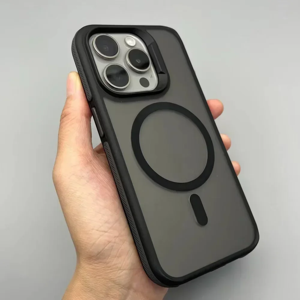 Premium Magnetic Matte Translucent Armor Shockproof Case with Magsafe