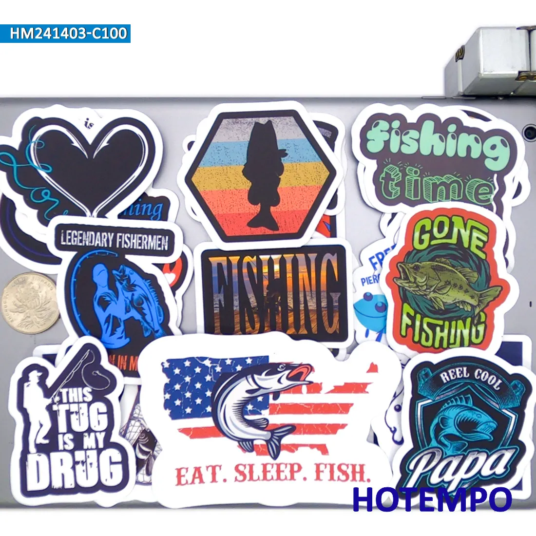 50/100 Stück, Go Fishing Funny Graffiti, Fischer Stil Aufkleber, für Telefon, Boote, Fischtank, Gepäck, Auto, Motorrad, Skateboard, Fahrrad, Helm, Gitarre, Glas, Tasse, Laptop-Aufkleber – Detail 14
