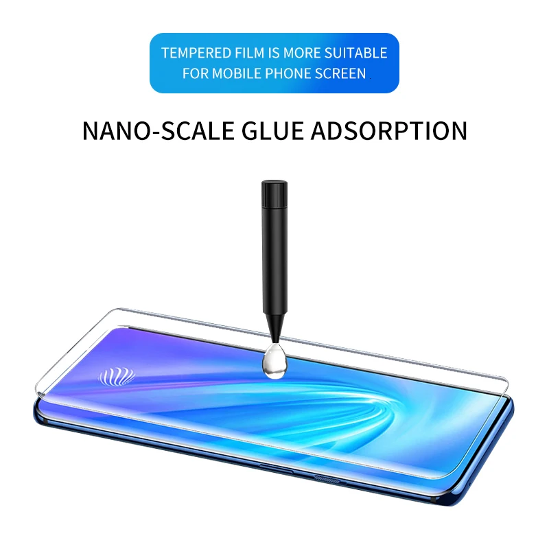 Premium 3D Curved Full Glue Tempered Glass UV Protective Screen Protector