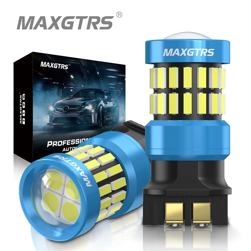 2x PW24W LED Bulbs Amber Ice Blue Error Free PWY24W LED DRL