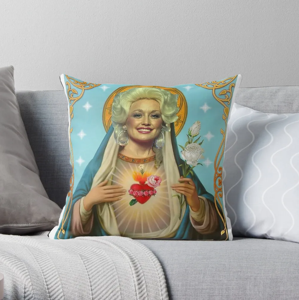 

saint dolly parton Throw Pillow Covers For Sofas Pillow Cover