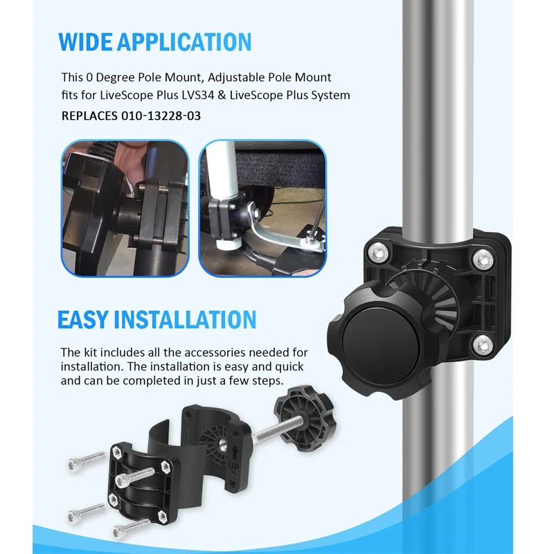 Transducer Mount FO Dominator Garmin Livescope Plus LVS34 Trolling