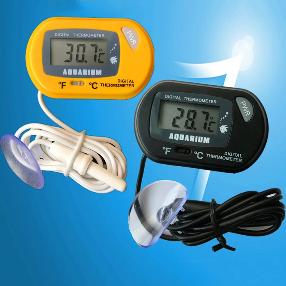 Fish Aquarium LCD Digital Thermometer Temperature Detector Alarm Pet Supplies Tool fish aquarium