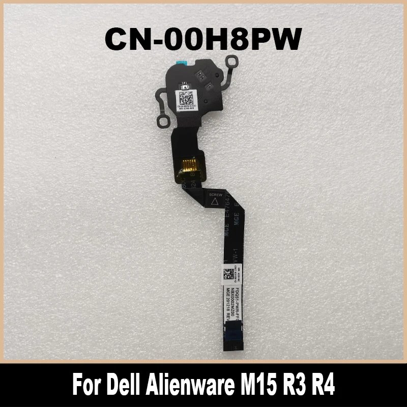 

Новинка, оригинал 00H8PW для Dell Alienware M15 R3 R4 плата кнопки питания для ноутбука с кабельным выключателем, гибкий телефон FDQ51 100% протестирован