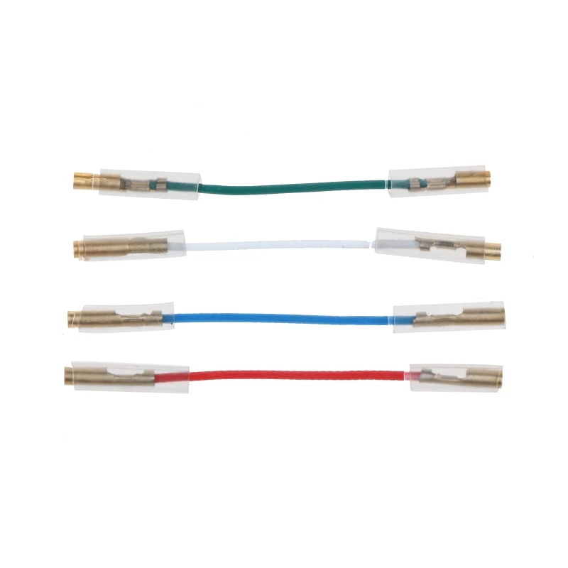 4PCS Leads Wires Header Wire Cable 40mm for 1.2-1.3mm Pins Turntable Phono Headshell Tonearm