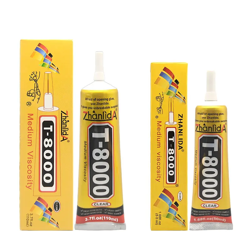 Zhanlia 15ml t8000 Clear Contact Phone LCD Touch Screen Repair Adhesive Electronic Components Glue With Precision Applicator Tip 6