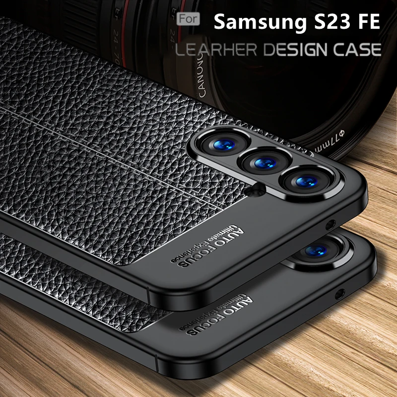 Per Samsung S23 Fe Custodia Cover Samsung Galaxy S23 S 23 Fe Capas Paraurti Antiurto In Morbida Pelle Tpu Fundas Samsung S23 Fe Cover