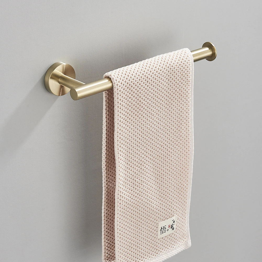 Description Picture 6 of itemBrushed Gold Bathroom Accessories Set Wall-Mount Stainless Steel Towel Bar Rack Toilet Roll Paper Holder Robe Hook Hardware