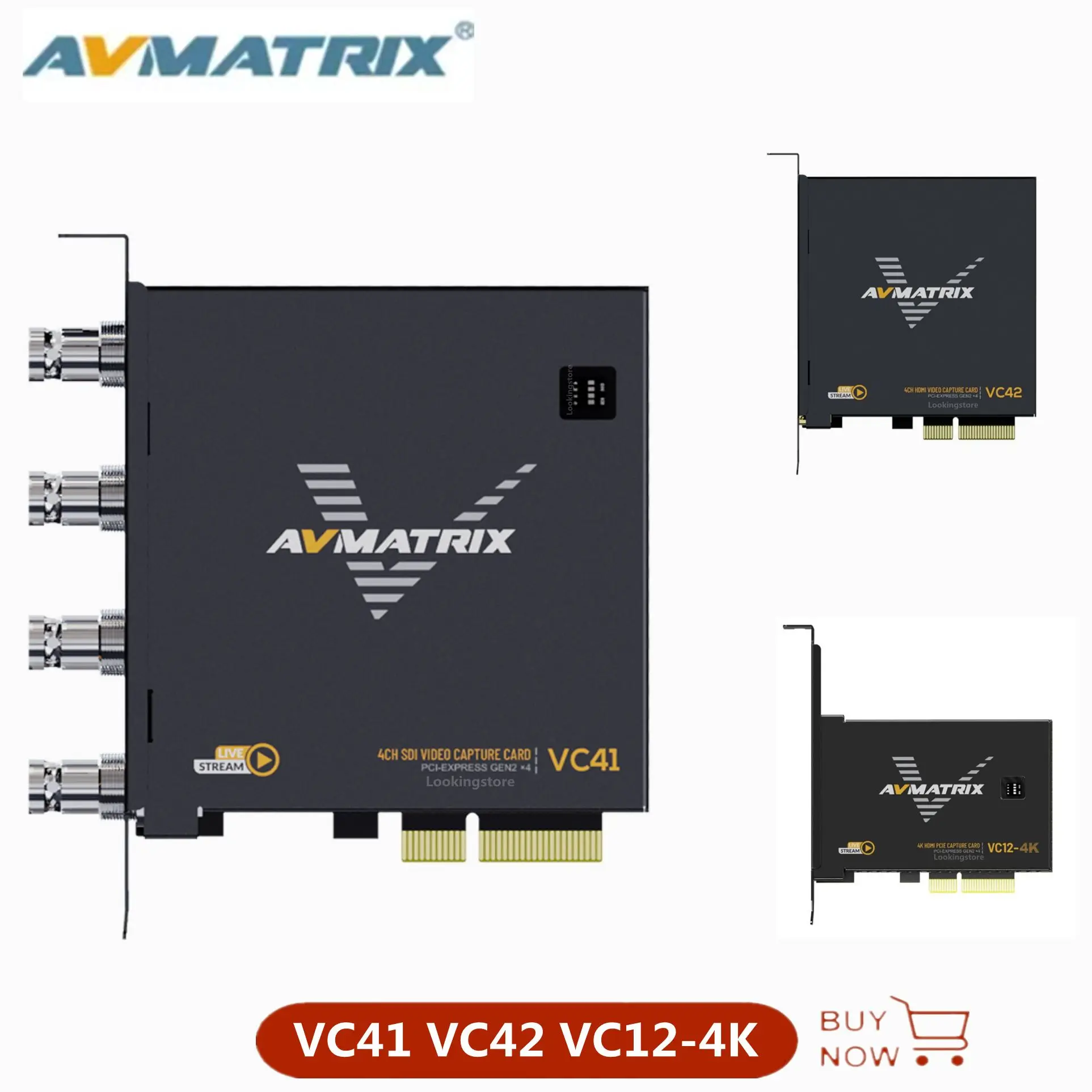 Avmatrix vc41 vc42 VC12 4K vídeo switcher mixer 2 canais sdi hdmi ...