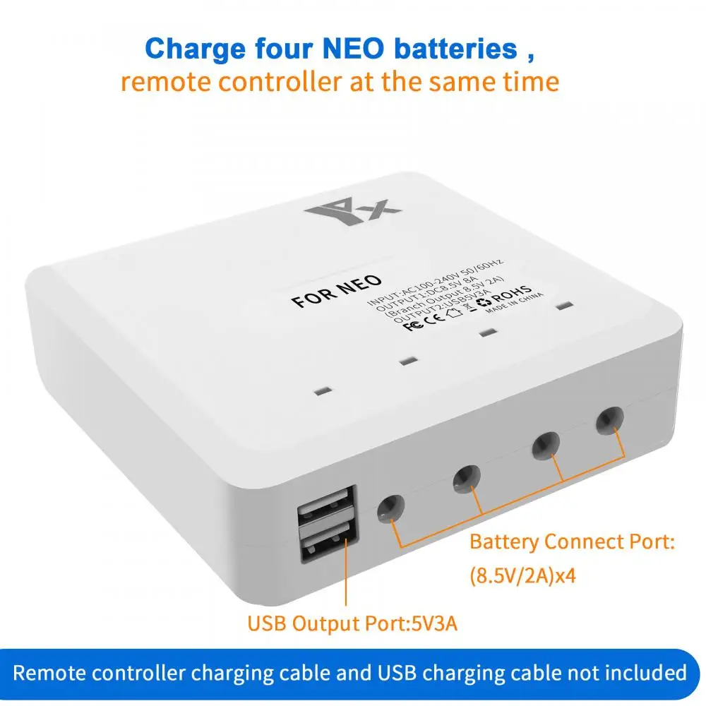 Description Picture 4 of item6in1 Charging Hub For DJI Neo Battery Charger Hub Controller Battery Smart Phone Charger For DJI Neo Drone Accessories