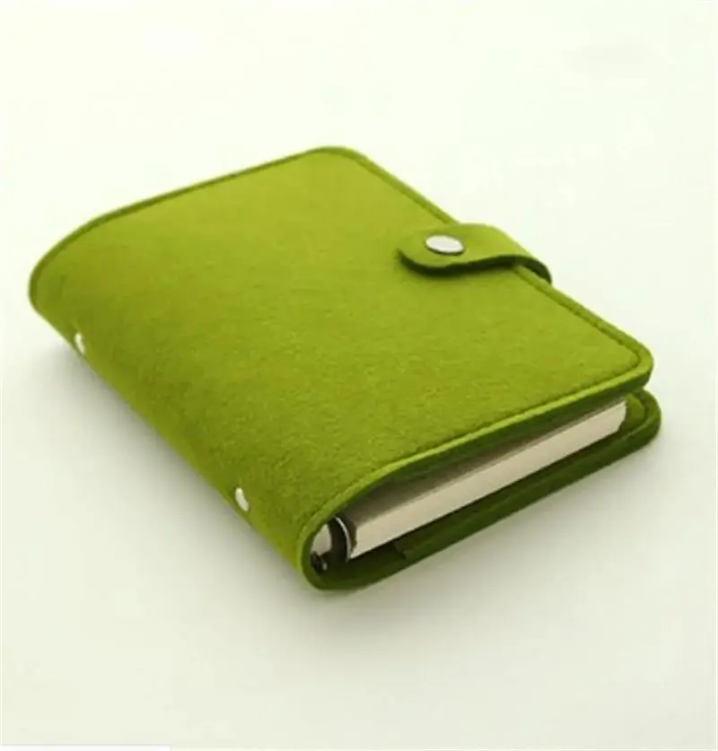 Popular A5 A6 Felt Shell Fabric Notebook Paper Planner Inner Page Ring Binder Stationery Gift Traveler Journal Loose Leaf New 5