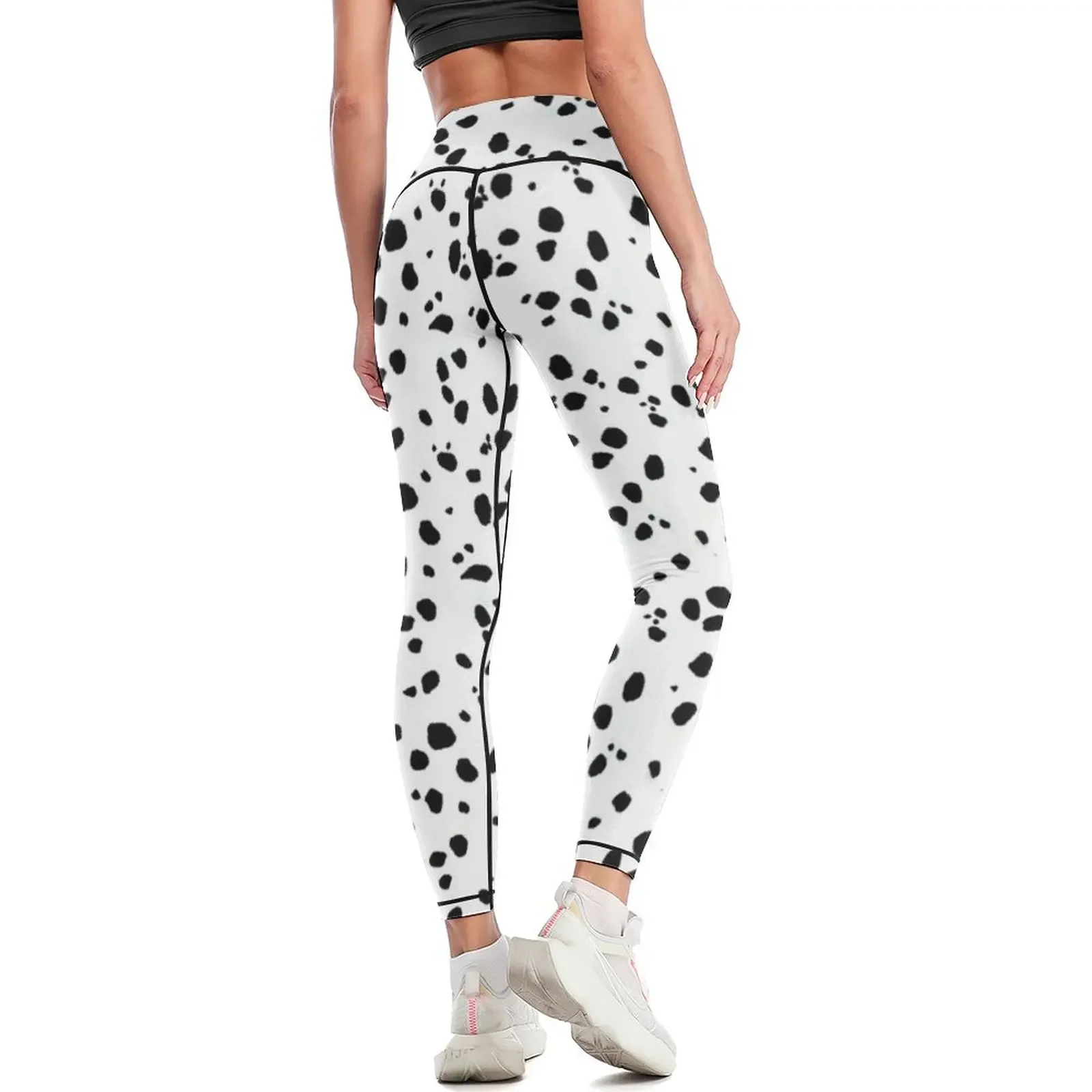 Cute Spots Dots Dalmatian Dog Print Leggings gym's sportswear push up tights for for physical Womens Leggings