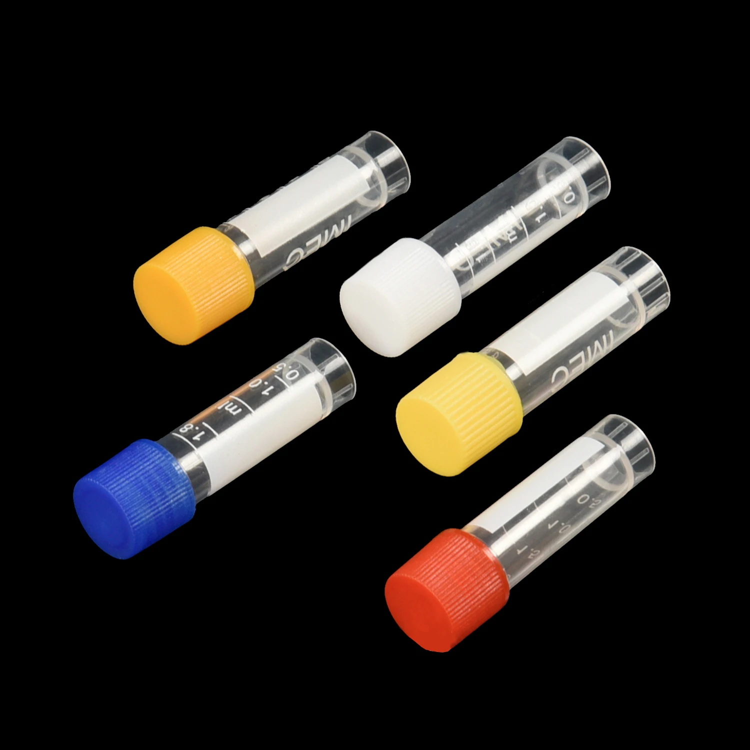 1.8ml Graduated Centrifuge Tube 100pcs Laboratory Freezing Tubes Centrifuge Tube for Lab Analysis With Colorful Screw Cap