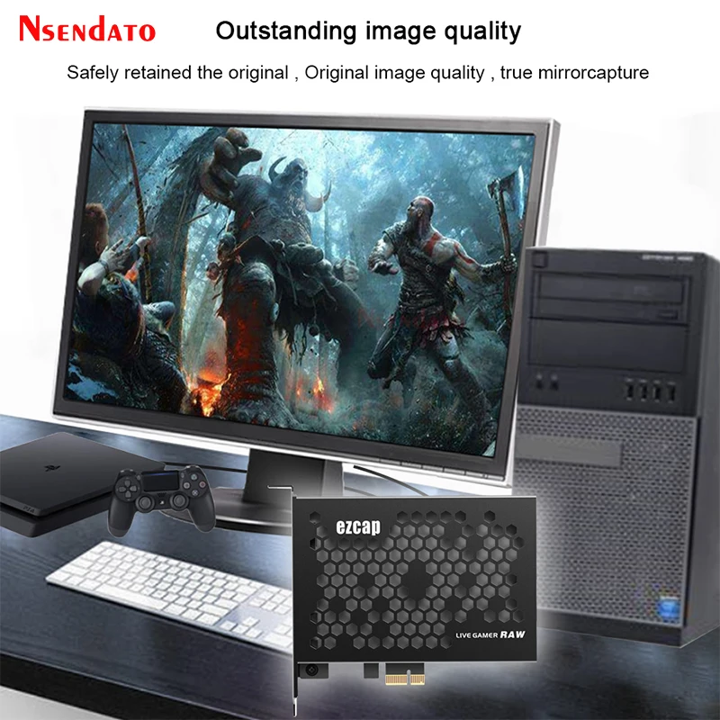 ezcap 324B PCIE HDMI video Game board capture Card switch Loop 4k 30fps HDMI Video capture TV Tuner Recording for Laptop PC