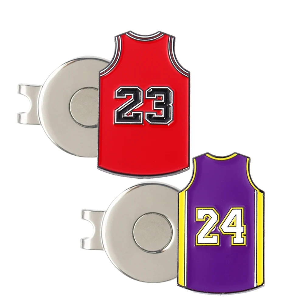 Sports Stars Jersey Design Gift Box Golf Ball Marker with Magnetic Hat Clip Set