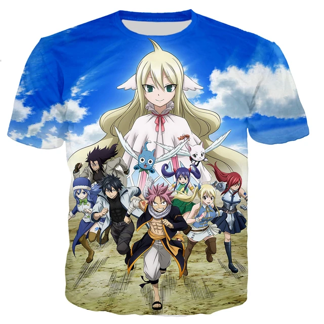 2023 New Anime Fairy Tail 3D Printed T Shirt Men Women Fashion Casual  T-shirt Harajuku Style Tshirt Streetwear Oversized Tops - AliExpress