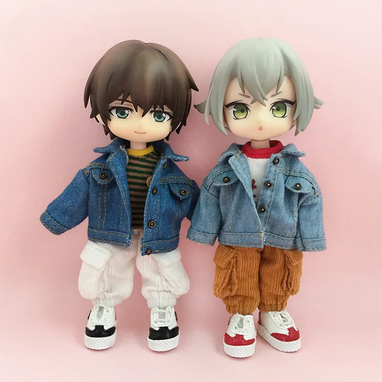 Ob11 Baby Doll Clothes Denim Jacket Jacket Suitable Dress Up Toys Doll Accessories For Obitsu11, 1 / 12bjd, Molly, Gsc Body 4