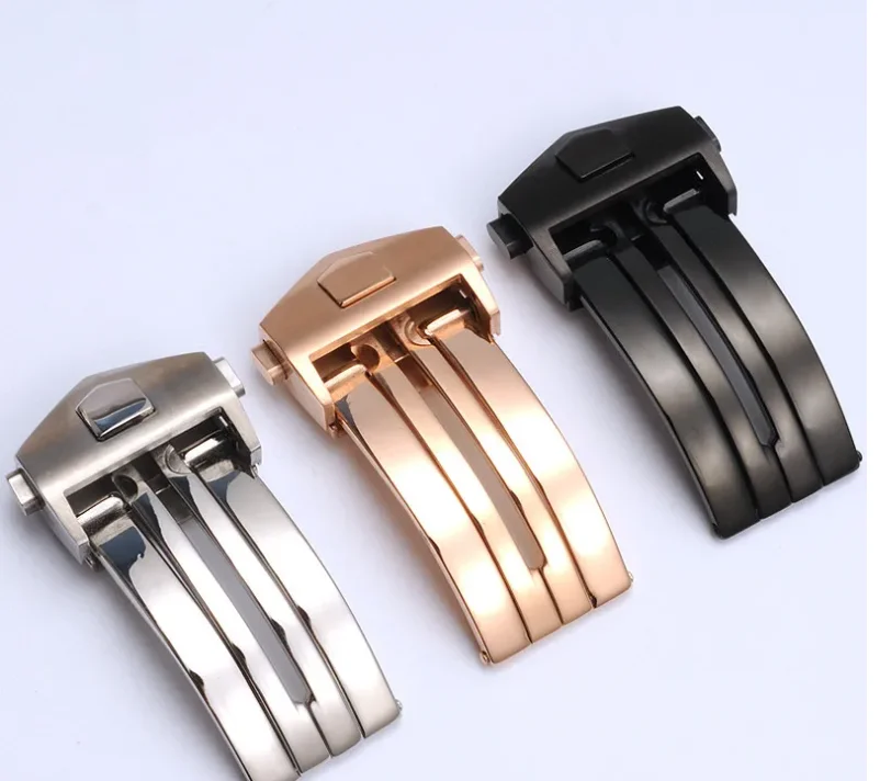 No Logo Fibbia Per Cinturino In Acciaio Inossidabile Da 18Mm Per Tag Heuer Series Fibbia Per Cinturino In Pelle Solid Folding Buckle Watch Access