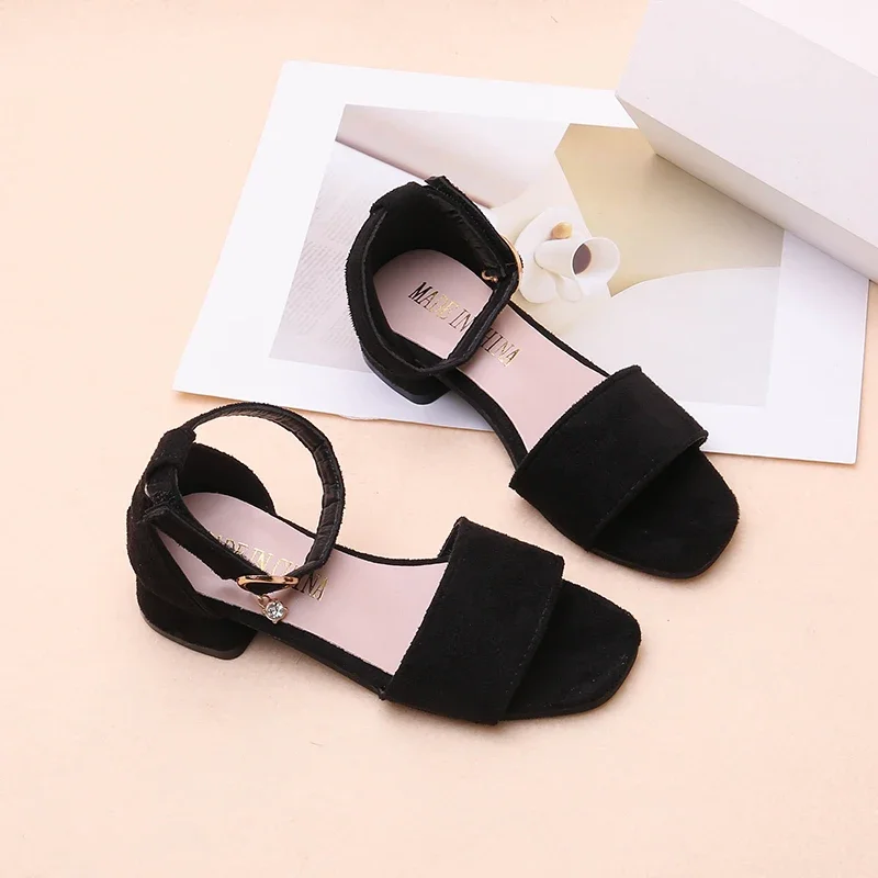Black Non Slip Kids School Sandals