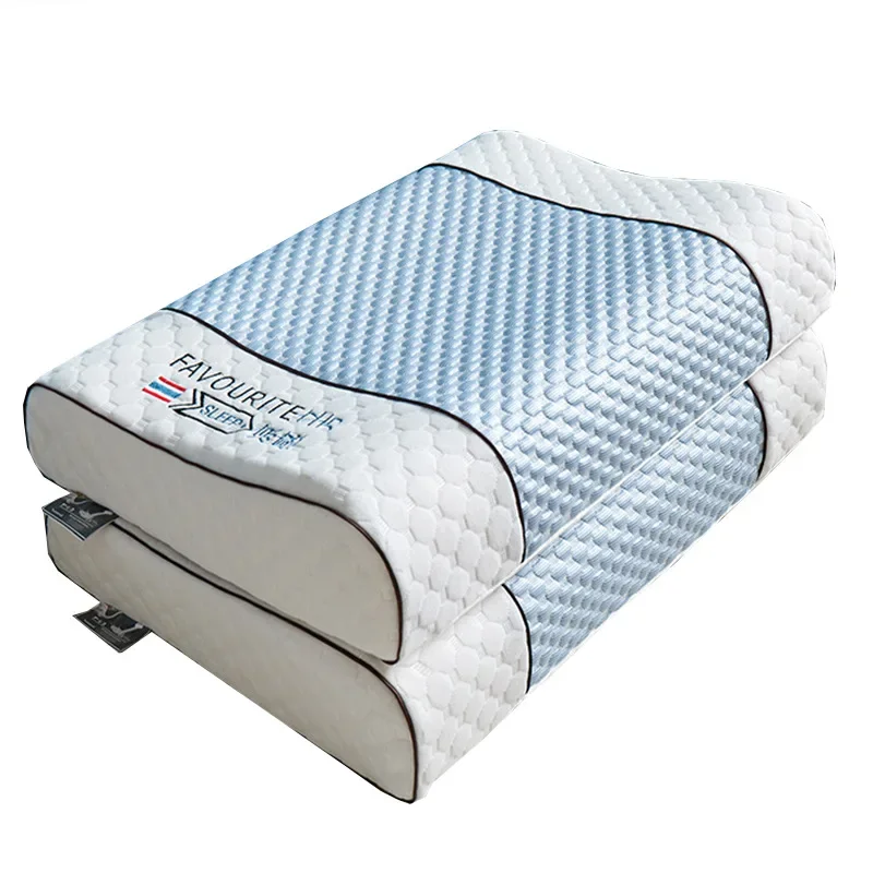 Ice coolingTechnology Thai Natural Latex Pillow Slow Rebound Health Care Memory Foam Pillow Orthopedic Pillow Neck Protector 1PC 5