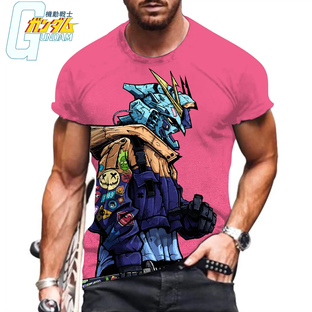 Gundam 2024 Men T-shirt Men's HD Print Essentials Fashion Harajuku