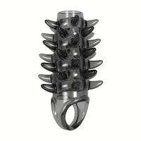 Strukturierte Penis Enhancer Sleeve Flexible Silikon Extender Verzögerung Cock Ring Erektion Stimulation für Männer Paar Erwachsene Sex Spiel Spielzeug 5