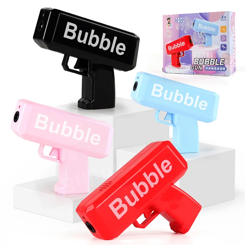 Electric Bubble gun with sound and light for party game wedding props bubble toys family game for Birthday gift outdoor for kids 2