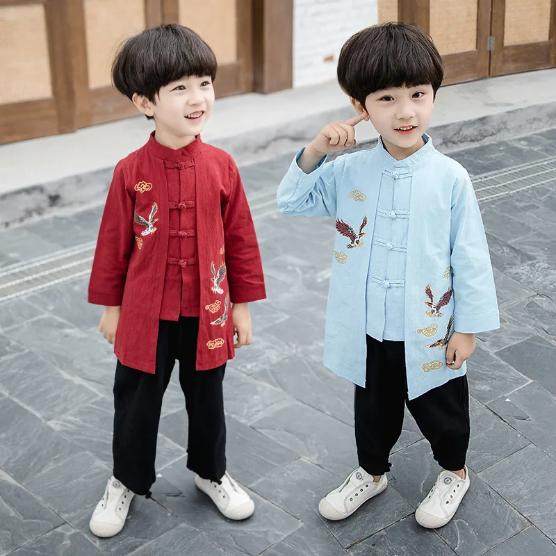 Chinese traditional costume Kids Hanfu Traditional Chinese Costumes oriental kids Tang Suit Hanfu Nation vintage folk dance children New Year costumes