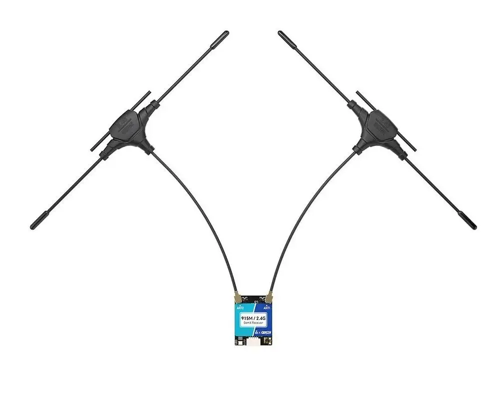 Ricevitore GEPRC ELRS 915M/2.4G GemX Gemini a Doppia Frequenza con Antenna FPV Crossover per Droni