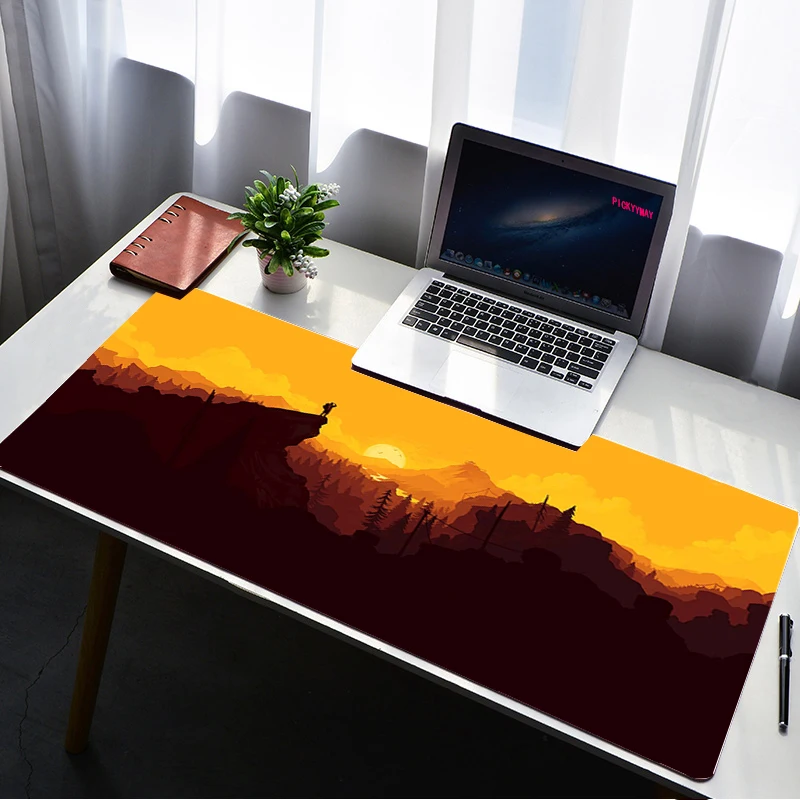 Gamer Mousepad, Tapete Grande, Bloqueio Borda, Teclado,