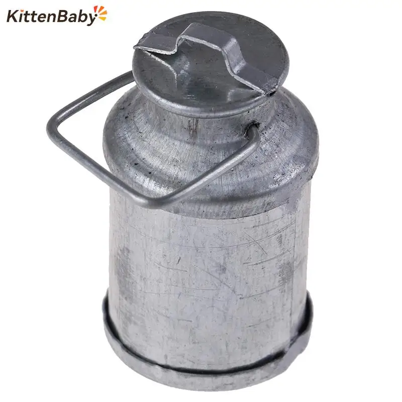 Farm Metal Milk Can Kettle Pot 1:12 Doll House Miniature Accessories Model Furniture Toys house flipper farm dlc license pc