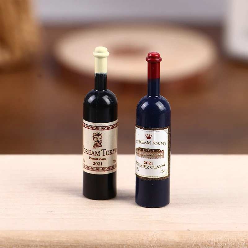 5Pcs/set Dollhouse Miniature Wine Cup Beer Mug Wine Bottle Model 1:12 Mini Furniture House Decor Toy-Toy