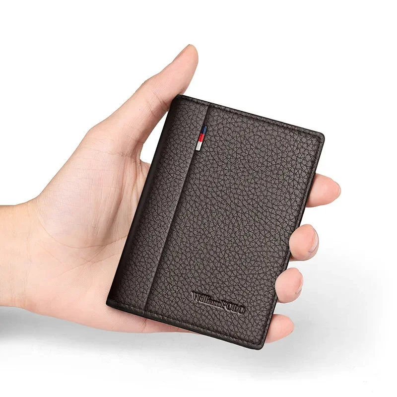 Leather Wallet Men's Short Card Holder Coin Purse