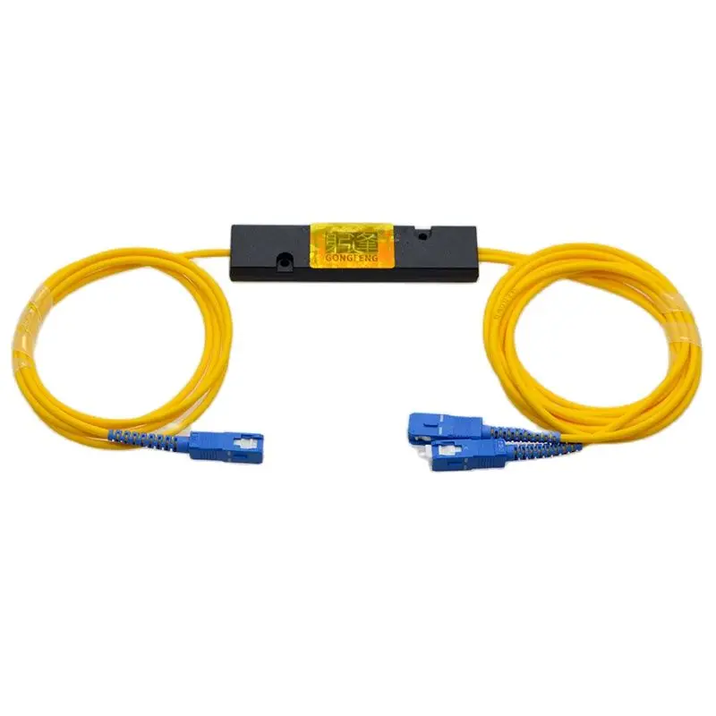 GONGFENG 10PCS New Optical Fiber Splitter 1:2 Taper type SC/UPC 50:50 Optical Splitter Telecom Wholesale Free shipping