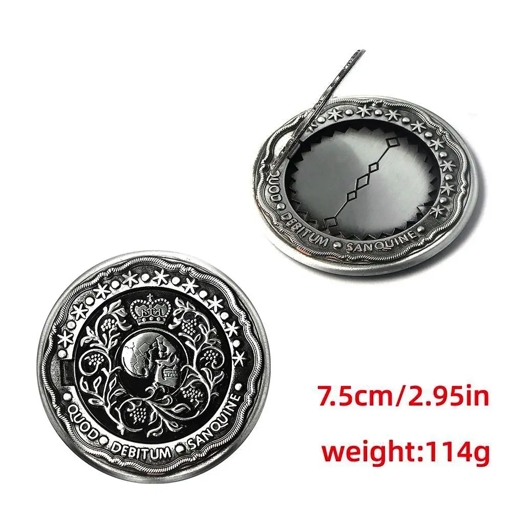 Large Skull Keychain with Magnetic Coin and Blood Oath Marker - Inspired by John Wick